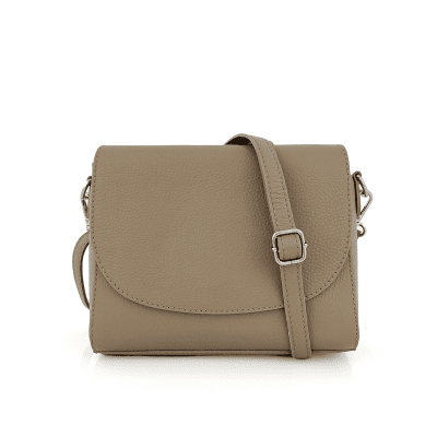 Чанта за през рамо от естествена кожа Milana - светло кафява
