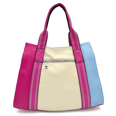 Цветна дамска чанта Kiara - фуксия
