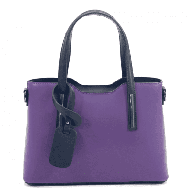 Дамска чанта от естествена кожа Allegra - лилава
