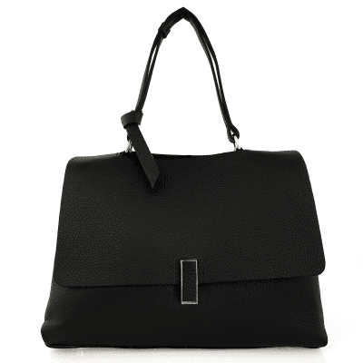 Дамска чанта от естествена кожа Viola - черна