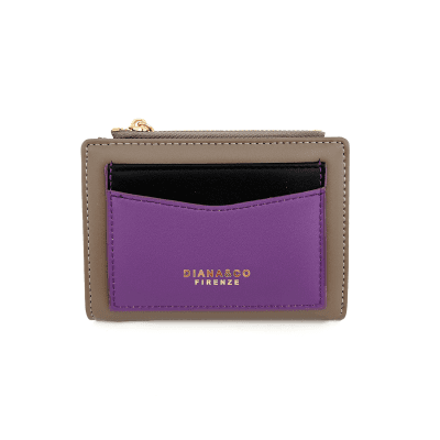 Diana & Co - Цветно дамско портмоне - светло кафяво/лилаво