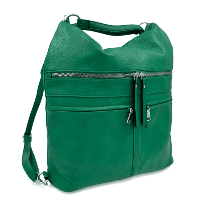 2 в 1 - Голяма чанта и раница Ava - зелена