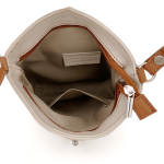 Чанта за през рамо от естествена кожа Andria - сива