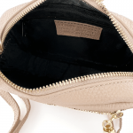 Чанта за през рамо от естествена кожа Flavia - бежова