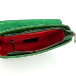 Чанта за през рамо от естествена кожа Ava - зелена