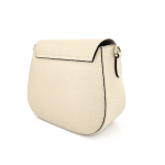 Чанта за през рамо от естествена кожа Nelina - бежова