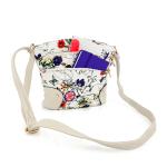 Чанта за през рамо с принт на цветя Formina - бежова