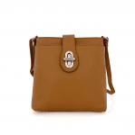 Чанта за през рамо от естествена кожа Andria - керемидено кафява