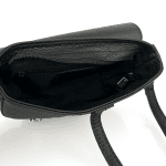 Чанта за през рамо от естествена кожа Amara - черна