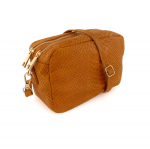Чанта за през рамо от естествена кожа с крокодилски принт Bella - оранжева