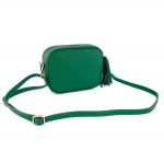 Чанта за през рамо от естествена кожа Bria - зелена