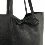Чанта тип торба  естествена кожа Sienna - черна