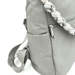 2 в 1 - Водоустойчива раница и чанта със секретно закопчаване - сива