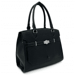 Дамска чанта с преграда - черна