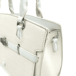 Дамска чанта с преграда - бяла