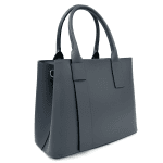 Дамска чанта от естествена кожа Penelope - тъмно сива