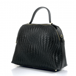 Луксозна чанта от естествена кожа Aurelia - черна