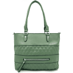 Удобна дамска чанта - зелена