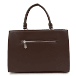 Diana & Co - Голяма луксозна дамска чанта - тъмно кафява