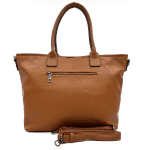 Голяма дамска чанта тип торба Kristin - керемидено кафява