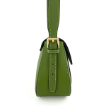Луксозна чанта от естествена кожа с 2 дръжки Italina - зелена