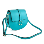 Луксозна чанта от естествена кожа с 2 дръжки Sana - синя