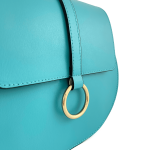Луксозна чанта от естествена кожа с 2 дръжки Sana - синя