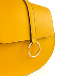 Луксозна чанта от естествена кожа с 2 дръжки Sana - жълта
