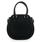 Луксозна чанта от естествена кожа Nelina - черна