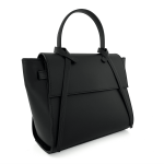 Дамска чанта от естествена кожа Novelia - черна
