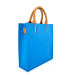 Дамска чанта от естествена кожа Florentina - тъмно синя