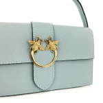 Дамска чанта от естествена кожа с 2 дръжки Zarela - светло синя