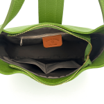 Дамска чанта от естествена кожа Alia - светло зелена