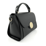 Луксозна чанта от естествена кожа Belissima - черна