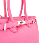 Луксозна чанта от естествена кожа Vivian - розова