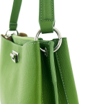 Луксозна дамска чанта от естествена кожа Elizabeth - светло зелена
