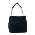 Луксозна дамска чанта от естествена кожа Cremona - черна