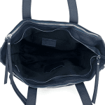 Голяма чанта от естествена кожа Тропеа - тъмно синя