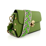 Дамска чанта за през рамо  от естествена кожа Antoanella - зелена