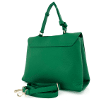 Дамска чанта от естествена кожа Viola - светло  зелена