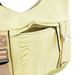 Голяма дамска чанта тип торба - жълта