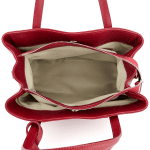 Дамска чанта от естествена кожа Elisa  - червена