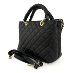 Дамска чанта от естествена кожа Francesca - черна