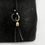 Дамска  чанта от естествена кожа - Alika - черна