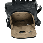 2 в 1 - Раница и чанта със секретно закопчаване - черна