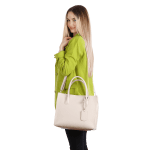 Елегантна чанта от естествена кожа - Bianca - жълта