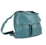 2 в 1 - Голяма чанта и раница - светло синя