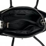 Луксозна чанта от естествена кожа Vivian - черна