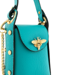 Дамска чантичка с 2 дръжки от естествена кожа Azzurra  - тюркоаз