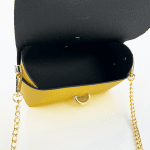 Чантичка за през рамо от естествена кожа Rosana  - жълта